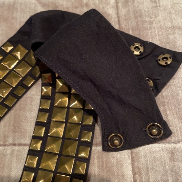 MICHAEL Kors Black/Bronze Embellished Halter Top - Picture 7 of 11